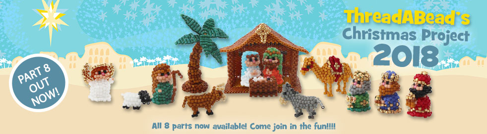 Mini Christmas Nativity Part 1 – Mary, Joseph and Baby Jesus in Manger Bead Pattern