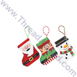 Cross Stitch Mini Christmas Stocking Ornaments - Pattern - Electronic Download