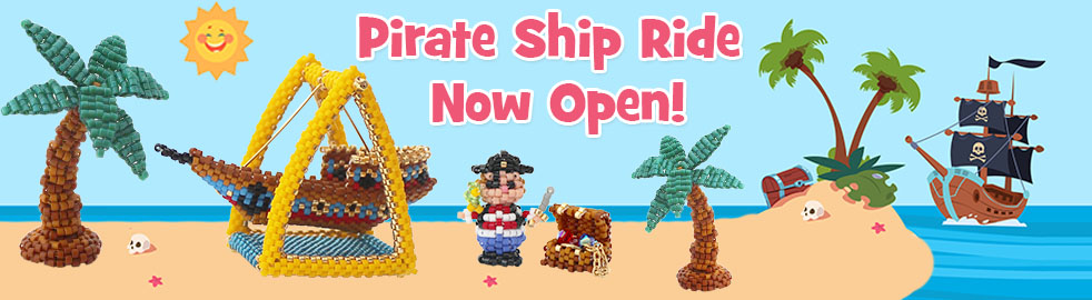3D Pirate Ship Ride Fairground Ornament Bead Pattern