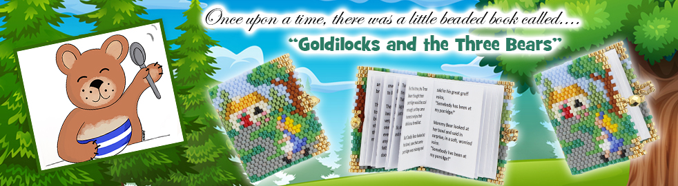 ThreadABead Goldilocks and The Three Bears Little Beaded Book Bead Pattern