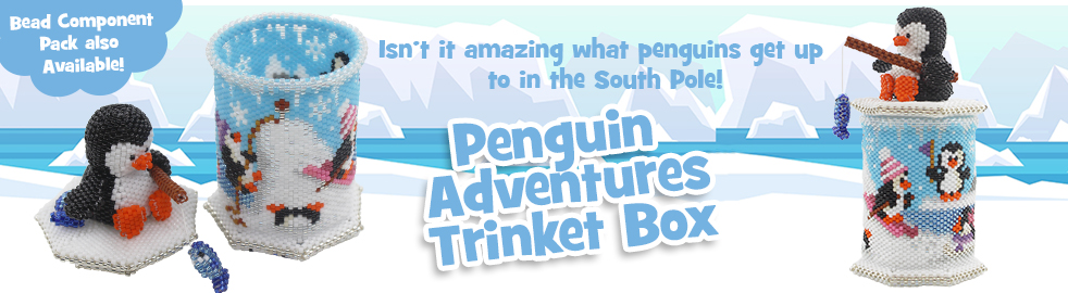 ThreadABead 3D Penguin Adventures Trinket Box Bead Pattern