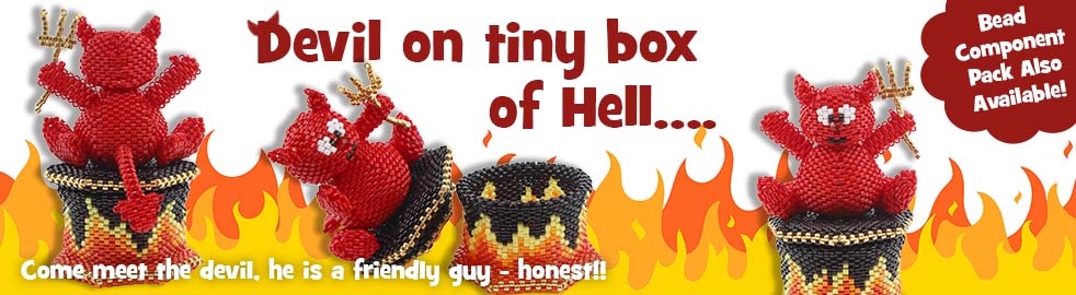 ThreadABead Devil on the Tiny Box of Hell Halloween Trinket Box Bead Pattern