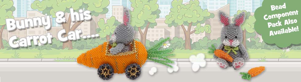 ThreadABead The 3D Beaded Bunnys Carrot Car Bead Pattern