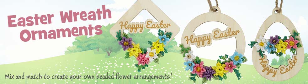 ThreadABead Mini Beaded Flowers for Easter Wreath Ornament Bead Pattern