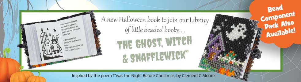 The Ghost Witch and Snafflewick Halloween Beaded Book Component Pack