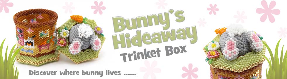 Bunnys Hideaway 3D Trinket Box Bead Pattern